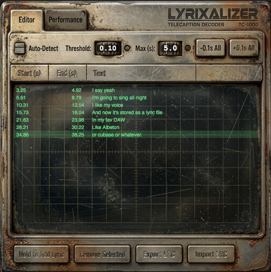 Lyrixalizer